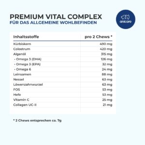 Inhaltsstoffe von Premium vital Complex